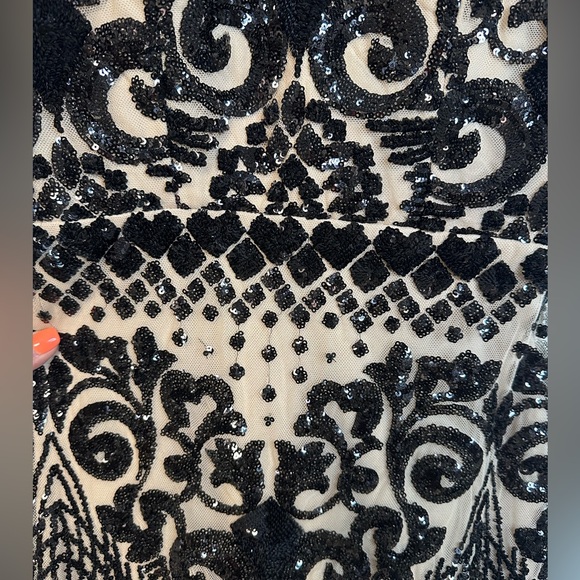 SPLASH Stunning Maxi Sequence Fitted Mesh Mermaid Style Formal Evening Dress Sz8 - Picture 16 of 16